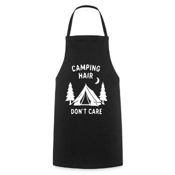 Camping Hair Don't Care - Kochschürze - Schwarz - Vorne - AI Model Male 185 dark (185cm)