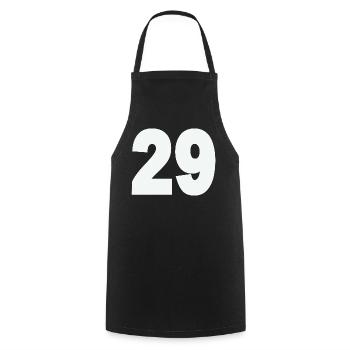 29- - Kochschürze - Schwarz - Vorne - AI Model Male 185 dark (185cm)