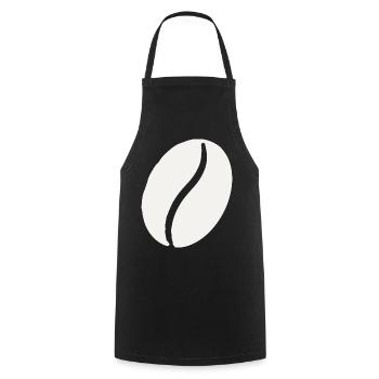 Kaffeebohne Linienminimalistik - Kochschürze - Schwarz - Vorne - AI Model Male 185 dark (185cm)