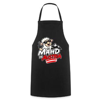 Mähd in Austria - made in Austria - Kochschürze - Schwarz - Vorne - AI Model Male 185 dark (185cm)