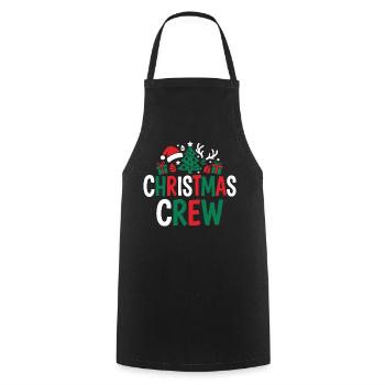 Weihnachts Crew | Festliche Stimmung | Geschenk - Kochschürze - Schwarz - Vorne - AI Model Male 185 dark (185cm)