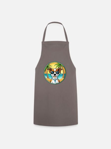 Jack Russell Terrier Chien Race Dessin Animé Lunettes de Soleil - Tablier de cuisine - gris