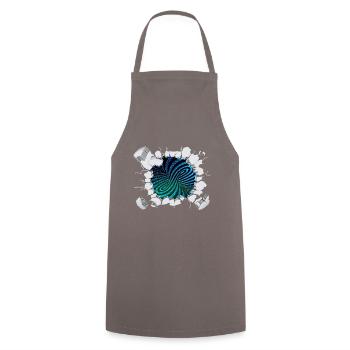 Matrix eddy current breaks out - Cooking Apron - grey - Front - AI Model Male 185 dark (185cm)