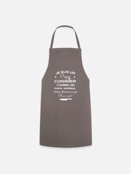 Tablier de cuisine humour je suis un papa cuis.. - Tablier de cuisine - gris