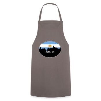 Cordoba Argentinien Flagge Skyline Silhouette Reisen - Kochschürze - Grau - Vorne - AI Model Male 185 dark (185cm)
