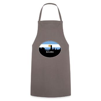 Rosario Argentinien Flagge Skyline Silhouette Reisen - Kochschürze - Grau - Vorne - AI Model Male 185 dark (185cm)