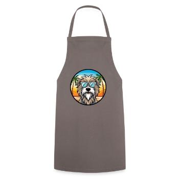 Lunettes de soleil Bergamasco Shepherd Dog Breed Cartoon - Tablier de cuisine - gris - Devant - AI Model Male 185 dark (185cm)