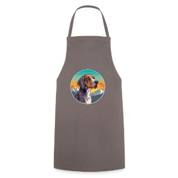 Plott Hund Hund Rasse Cartoon Kawaii Aquarell - Kochschürze - Grau - Vorne - AI Model Male 185 dark (185cm)