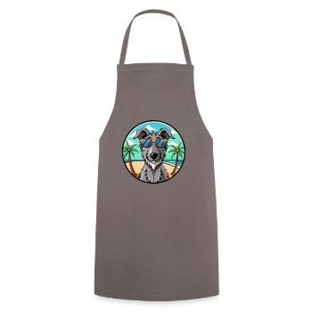 Lunettes de soleil écossaises Deerhound Dog Breed Cartoon - Tablier de cuisine - gris - Devant - AI Model Male 185 dark (185cm)