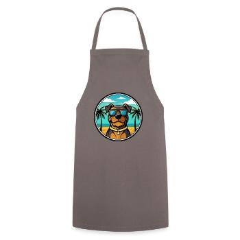 Rottweiler Chien Race Dessin Animé Lunettes De Soleil Plage - Tablier de cuisine - gris - Devant - AI Model Male 185 dark (185cm)