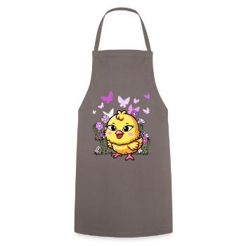 Chick Easter Child Kids - Cooking Apron - grey - Front - AI Model Male 185 dark (185cm)