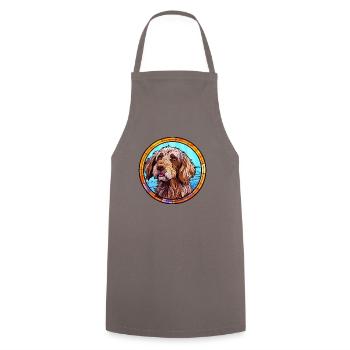 Pudelpointer Hunderasse Buntes Glas Buntes Wate - Kochschürze - Grau - Vorne - AI Model Male 185 dark (185cm)