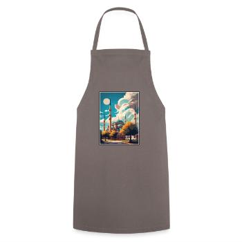 Edirne Türkei Vintage Reiseposter WPA Souvenir - Kochschürze - Grau - Vorne - AI Model Male 185 dark (185cm)
