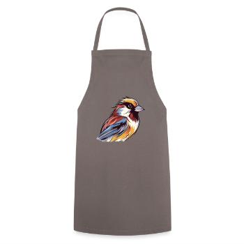 Sperling Buntes Aquarell Cartoon Kawaii Tier - Kochschürze - Grau - Vorne - AI Model Male 185 dark (185cm)