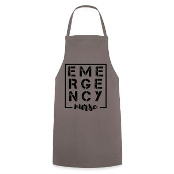 Notfall Krankenschwester Design - Kochschürze - Grau - Vorne - AI Model Male 185 dark (185cm)