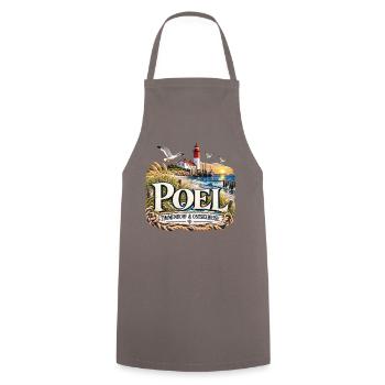 POEL Timmendorf Ostseebrise - Kochschürze - Grau - Vorne - AI Model Male 185 dark (185cm)