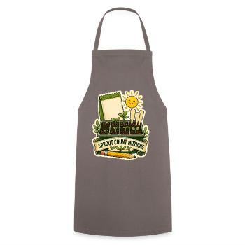 SPROUT COUNT MORNING Pflanzen - Kochschürze - Grau - Vorne - AI Model Male 185 dark (185cm)