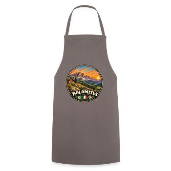 Dolomiten Italien Berge Wandern Natur - Kochschürze - Grau - Vorne - AI Model Male 185 dark (185cm)