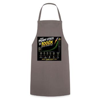 Von Penny Stock zu 1000x - Kochschürze - Grau - Vorne - AI Model Male 185 dark (185cm)