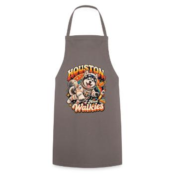 Houston Walkies Astronaut Hund - Kochschürze - Grau - Vorne - AI Model Male 185 dark (185cm)