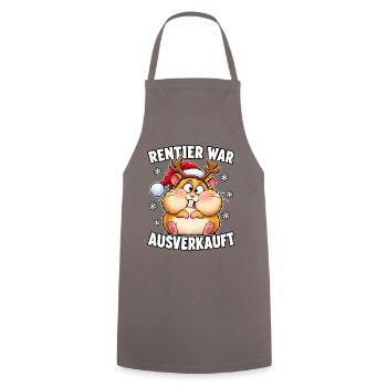 Rentier War Ausverkauft Hamster - Kochschürze - Grau - Vorne - AI Model Male 185 dark (185cm)