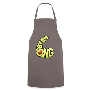 Strong – Starkes Avocado Fitness Kraft Motiv - Kochschürze - Grau - Vorne - AI Model Male 185 dark (185cm)