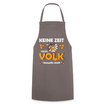 Keine Zeit mein Volk braucht mich Imker Biene - Kochschürze - Grau - Vorne - AI Model Male 185 dark (185cm)
