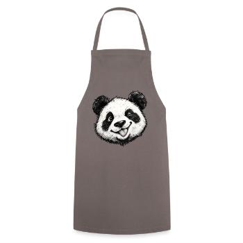 Lustiger Panda-Zunge rausgestreckt, süßer Panda-Liebhaber-Humor - Kochschürze - Grau - Vorne - AI Model Male 185 dark (185cm)
