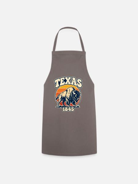 Texas Bison Sunset 1845 - Kochschürze - Grau