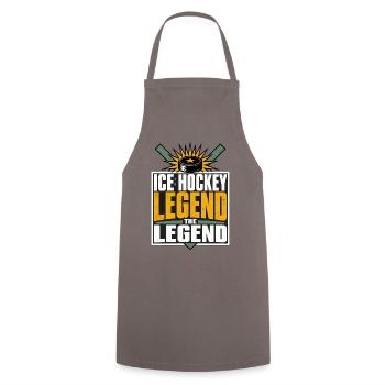 Eishockey Legende Puck Spieler Fan - Kochschürze - Grau - Vorne - AI Model Male 185 dark (185cm)