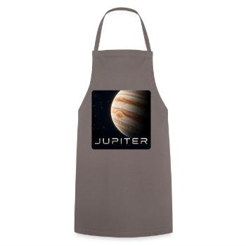 Jupiter-30cm - Kochschürze - Grau - Vorne - AI Model Male 185 dark (185cm)