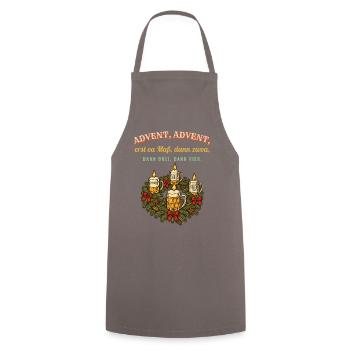 Advent Advent erst oa Maß - Kochschürze - Grau - Vorne - AI Model Male 185 dark (185cm)
