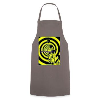 Spirals Neonfiguren-Silhouette - Kochschürze - Grau - Vorne - AI Model Male 185 dark (185cm)