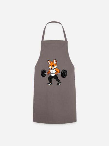 Fuchs Fitness - Kochschürze - Grau