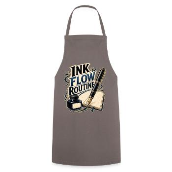 INK FLOW ROUTINE - Kochschürze - Grau - Vorne - AI Model Male 185 dark (185cm)
