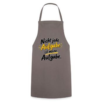 Nicht jede Aufgabe ist meine Aufgabe - Kochschürze - Grau - Vorne - AI Model Male 185 dark (185cm)