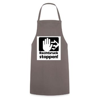 Rechtsruck stoppen Handzeichen - Kochschürze - Grau - Vorne - AI Model Male 185 dark (185cm)