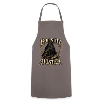 Poe sitiv düster Rabe - Kochschürze - Grau - Vorne - AI Model Male 185 dark (185cm)