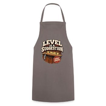 Level ist ein Vorschlag - Kochschürze - Grau - Vorne - AI Model Male 185 dark (185cm)