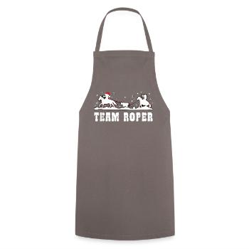 Team Roper Rodeo Cowboy Lasso Weihnachten - Kochschürze - Grau - Vorne - AI Model Male 185 dark (185cm)