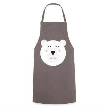 Süßer glücklicher Eisbär - Kochschürze - Grau - Vorne - AI Model Male 185 dark (185cm)
