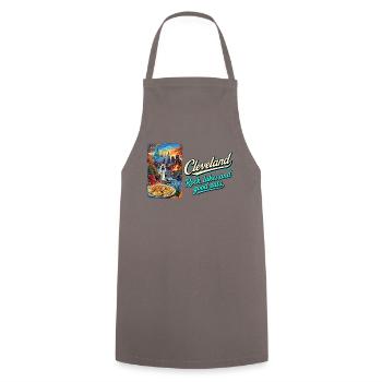 Cleveland Retro Vintage Rock Lake Erie Pierogi - Kochschürze - Grau - Vorne - AI Model Male 185 dark (185cm)