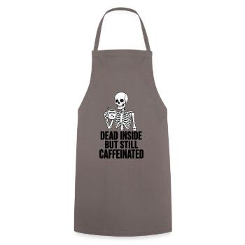 Caffee Skelett Noir - Kochschürze - Grau - Vorne - AI Model Male 185 dark (185cm)