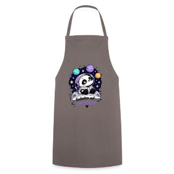 Panda Astronaut auf Umlaufbahn - Kochschürze - Grau - Vorne - AI Model Male 185 dark (185cm)