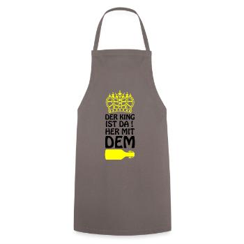 Königliche Silhouette Bier - Kochschürze - Grau - Vorne - AI Model Male 185 dark (185cm)