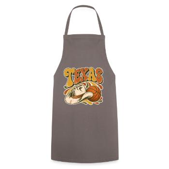 Texas Retro Hoop Cowboy - Kochschürze - Grau - Vorne - AI Model Male 185 dark (185cm)