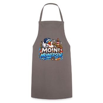 Moini Moinersen Moin Maritim Möwe - Kochschürze - Grau - Vorne - AI Model Male 185 dark (185cm)