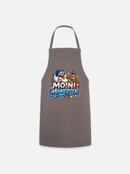 Moini Moinersen Moin Maritim Möwe - Kochschürze - Grau