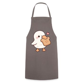 Süße Ente liebt Brot-Toast - Kochschürze - Grau - Vorne - AI Model Male 185 dark (185cm)