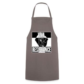 Viva La Resistance (Version 2) - Kochschürze - Grau - Vorne - AI Model Male 185 dark (185cm)